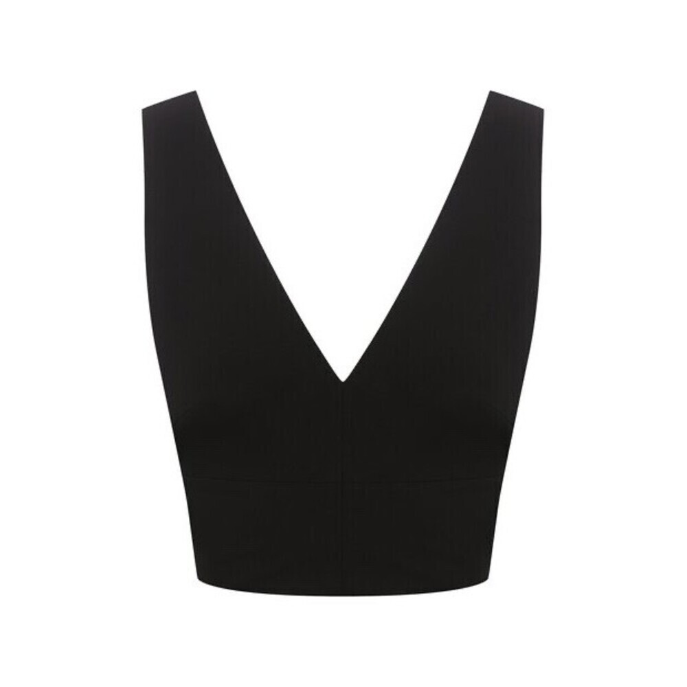 Hugo Boss Responsible Women's Crop V Neck Vest Top In Black Size 4 US /40IT $360